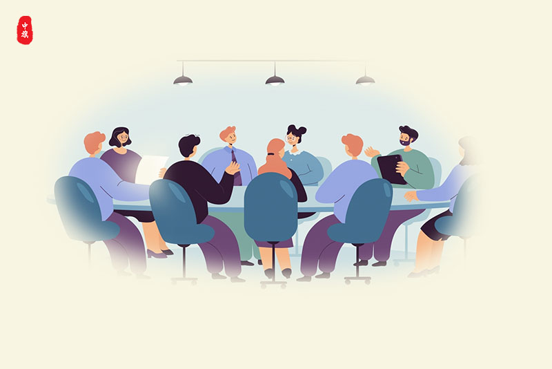漫畫(huà)還原企業(yè)內(nèi)部開(kāi)會(huì)圖.jpg