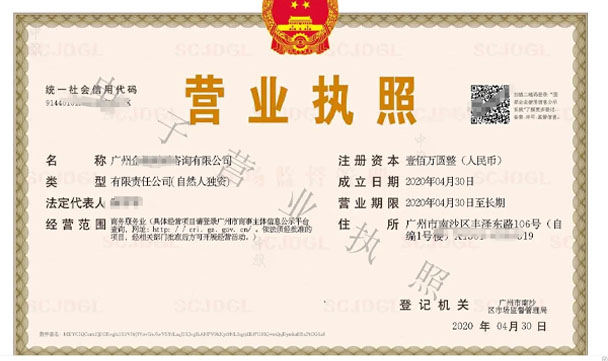 某電子營(yíng)業(yè)執(zhí)照