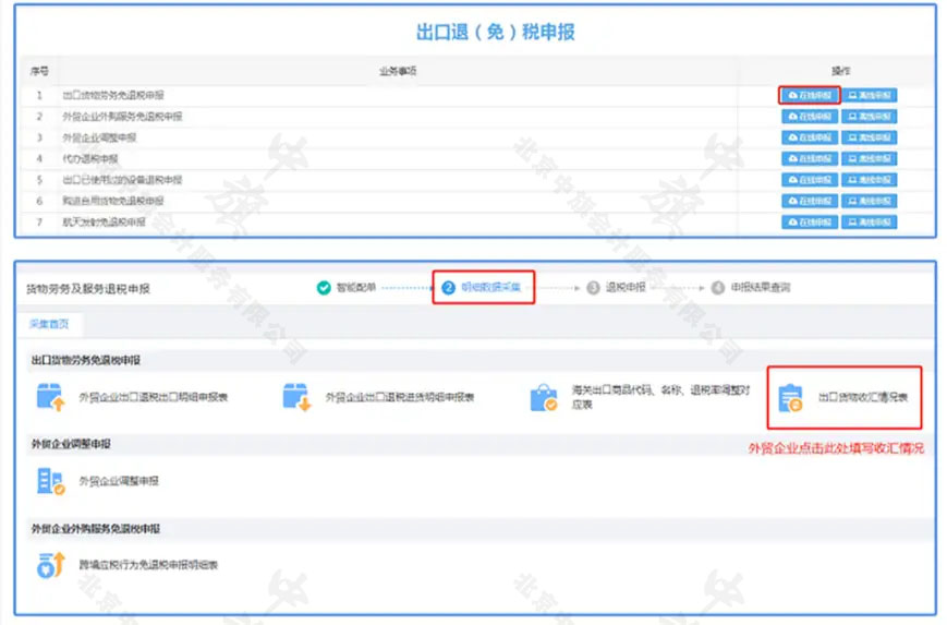 出后退稅申報