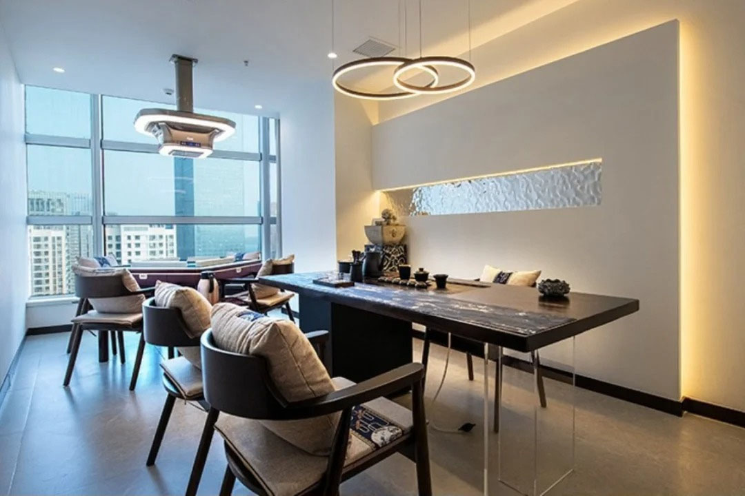 有排煙系統的茶藝館