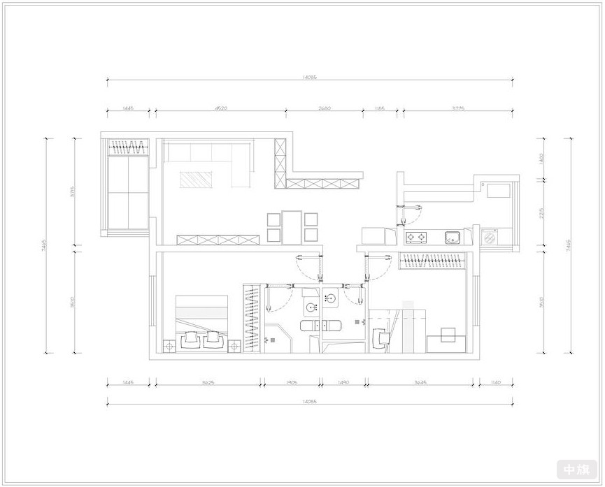 裝修平面圖示例 裝修平面圖示例