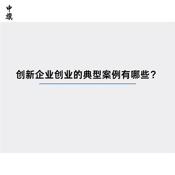 創(chuàng)新企業(yè)創(chuàng)業(yè)的典型案例有哪些？